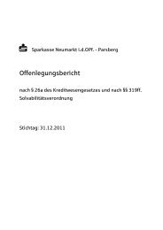 Offenlegungsbericht - Sparkasse Neumarkt id OPf.