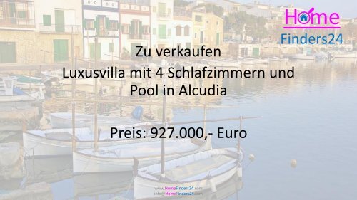 Zu verkaufen diese 4 Schlafzimmer Luxusvilla mit Pool in Alcudia. (LUX0044)