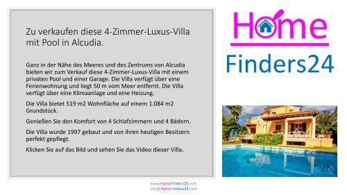 Zu verkaufen diese 4 Schlafzimmer Luxusvilla mit Pool in Alcudia. (LUX0044)