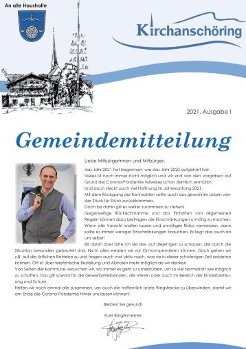 Gemeindezeitung Kirchanschöring 2021-1