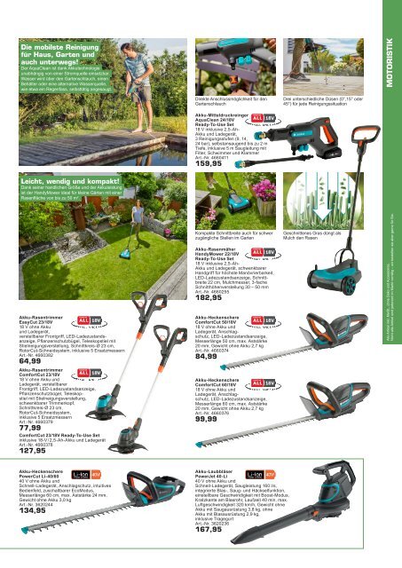 Gartenkatalog 2021 - Gartenpflege - Einhell - Gardena - Guede - Guede - Kaercher - Gardena - Wolf - Bosch