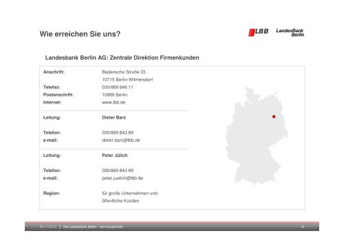 LBB Kurzportrait - Landesbank Berlin