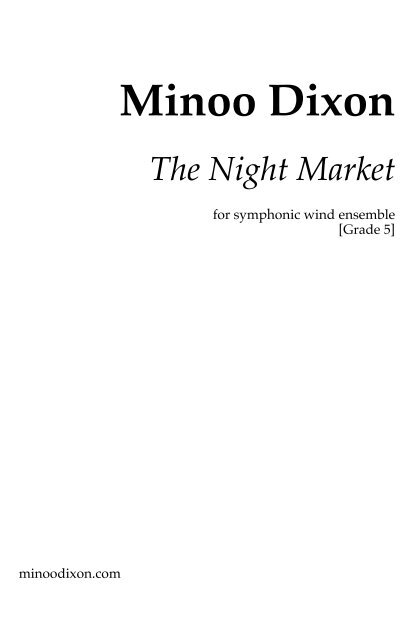 The Night Market - Minoo Dixon 