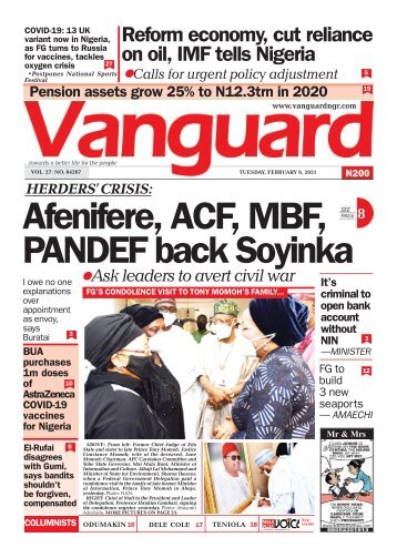 09022021 - Afenifere, ACF, MBF, PANDEF back Soyinka