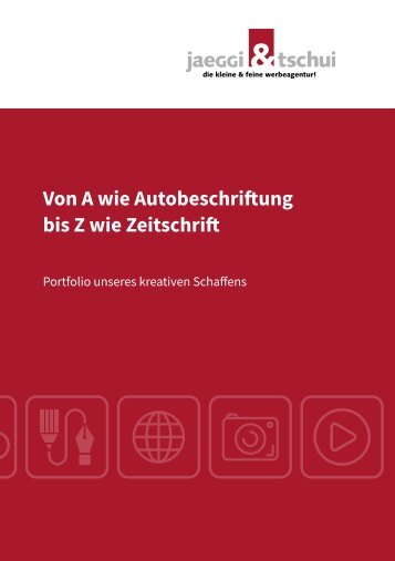 Ideenkatalog jaeggi & tschui Werbeagentur