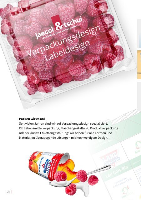 Ideenkatalog jaeggi & tschui Werbeagentur