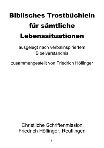 Christliche Schriftenmission Friedrich Höflinger