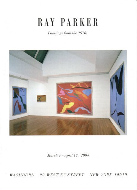 Ray Parker: Paintings from the 1970s (2004)