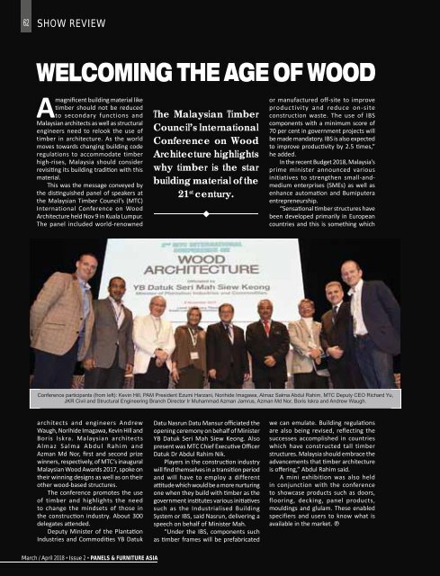 Panels & Furniture Asia March/April 2018