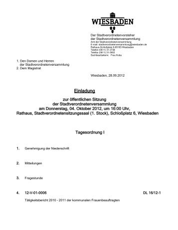 Einladung - LINKE&PIRATEN Rathausfraktion Wiesbaden