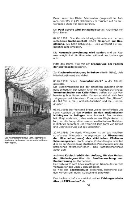 Gründung des Verseins Nachbarschaftsheim Wiesbaden e
