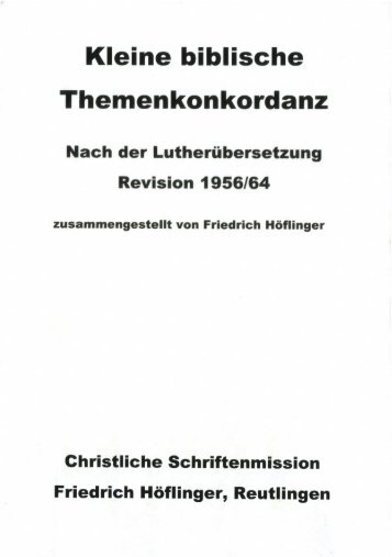 Christliche Schriftenmission Friedrich Höflinger