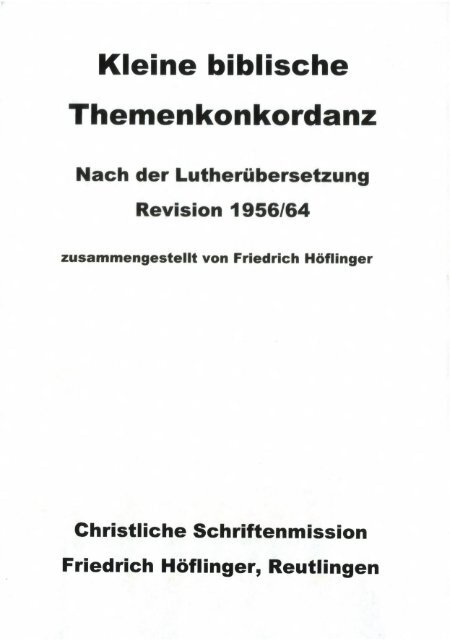 Christliche Schriftenmission Friedrich Höflinger