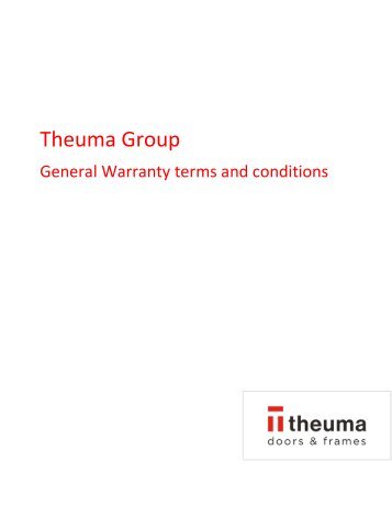 2021 02 Theuma Group General Warranty terms and conditions