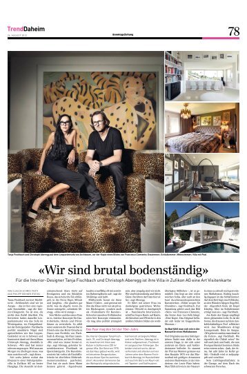 Sonntagszeitung Tagi Zürich -Daheim-