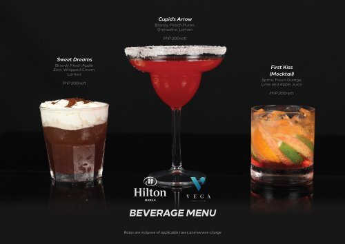 Vega Bev Menu