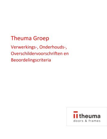 2021 Theuma Groep - Voorschriften en beoordingscriteria