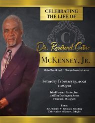Memorial program for Dr. Reverend Connie McKenney Jr. 