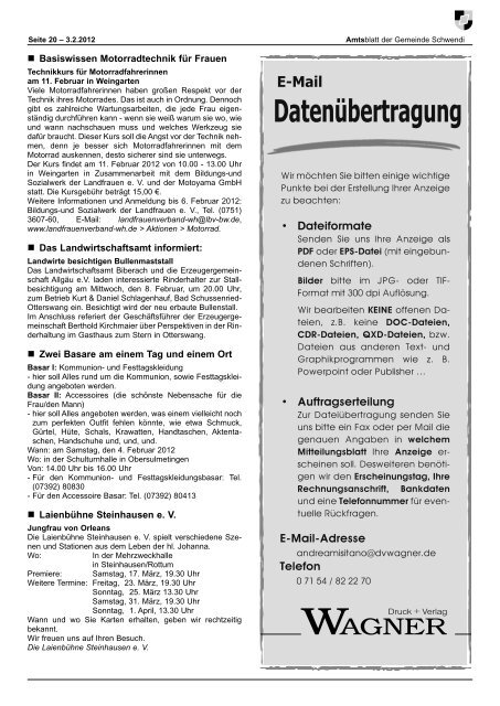 Amtsblatt - Schwendi