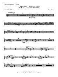Tenor Saxophone (B Flat) - A MOST SACRED OATH