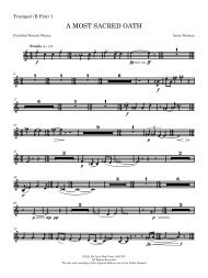 Trumpet (B Flat) 1 - A MOST SACRED OATH