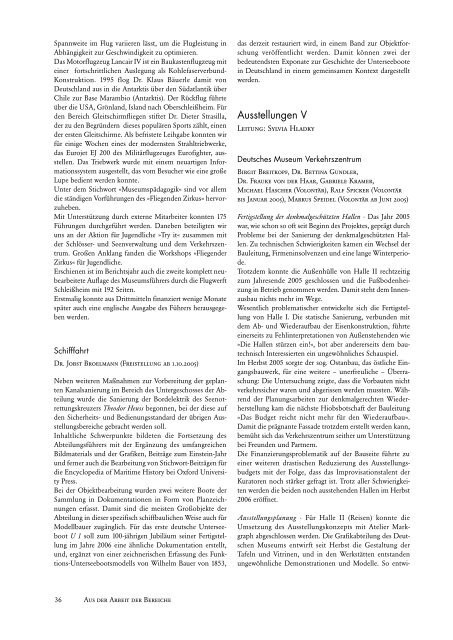 Jahresbericht 2005 - Deutsches Museum