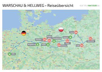 Karte zur Reise WARSCHAU & HELLWEG