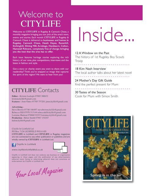 Citylife in Rugeley and Cannock Chase March April 2021