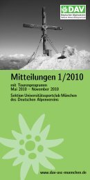 Mitteilungen 1/2010 - Sektion USC München des DAV