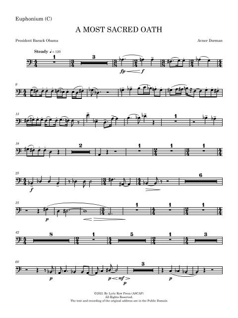Euphonium (C) - A MOST SACRED OATH