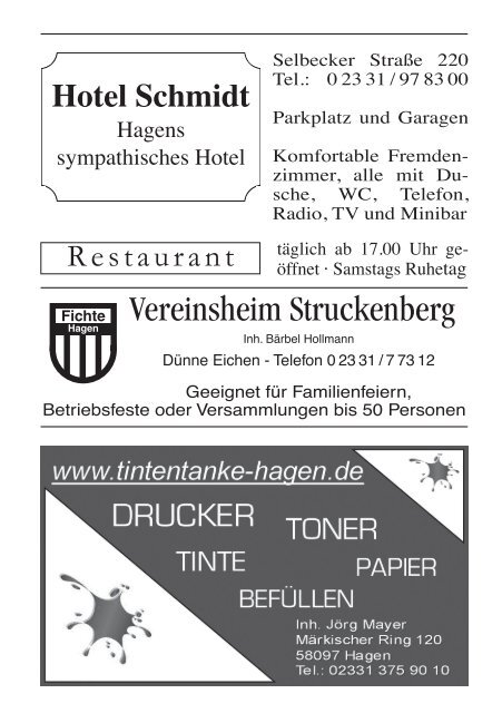 Vereinsmitteilungen 2/2012 - TSV Fichte Hagen 1863 e.V.