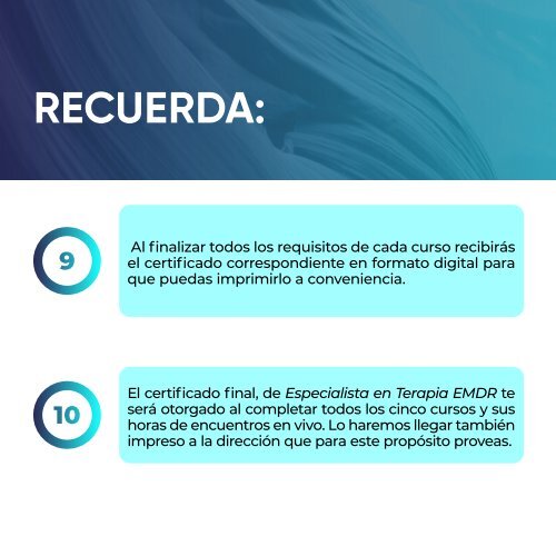 Especialista en TERAPIA EMDR 100% en línea