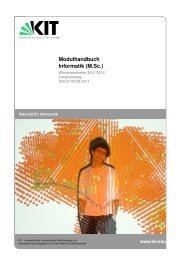 Modulhandbuch Informatik (M.Sc.) - Fakultät für Informatik - KIT