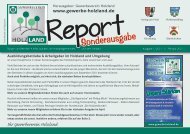 Holzland Report Sonderausgabe Ausbildung Januar 2021