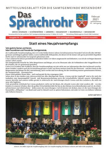 Sprachrohr Wesendorf Februar Ausgabe 2021