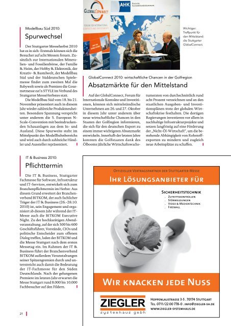 Message Ausgabe 3/2010 - Messe Stuttgart