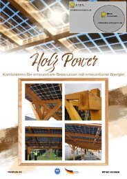 KATALOG  HOLZ POWER -Kombinieren Sie erneuerbare Energie mit erneuerbaren Ressourcen