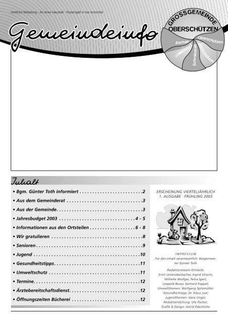 Inhalt - Oberschützen