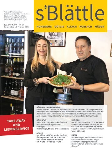 s'Blättle Nr. 07 - Do, 18. Februar 2021