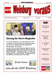 Ehrung für Herrn Weghofer - SPÖ Weinburg