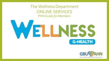 The Wellness Department Guide for PHNS 2020