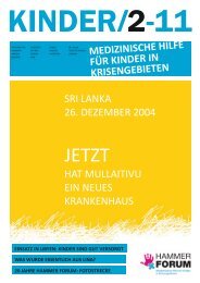 MEDIZINISCHE HILFE FÜR KINDER IN KRISENGEBIETEN SRI LANKA 26 ...