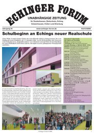 Schulbeginn an Echings neuer Realschule - Echinger Forum