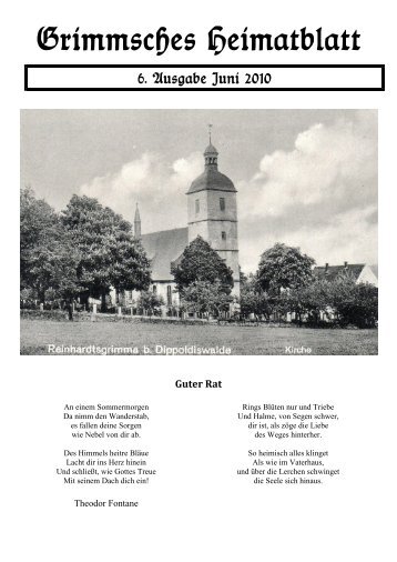 Grimmsches Heimatblatt Nr. 6 - Reinhardtsgrimma