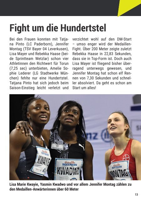 Das Programm zu den 68. Deutschen Leichtathletik-Hallenmeisterschaften in Dortmund