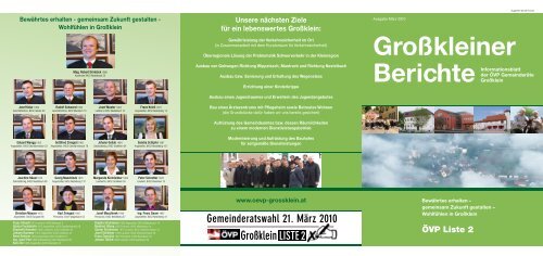 Ausgabe März 2010 (PDF 1,2MB) - ÖVP Großklein Volkspartei