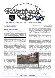 Nr. 203 / Mai – Juni 2010 Verantwortlich: 1. Bgm. Josef ... - Röhrnbach