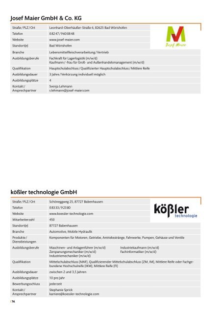 Lehrstellenbörse 2021