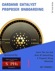 Cardano Catalyst Proposer Onboarding 