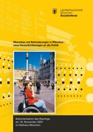 Dokumentation des Hearings 2007 - Behindertenbeirat München